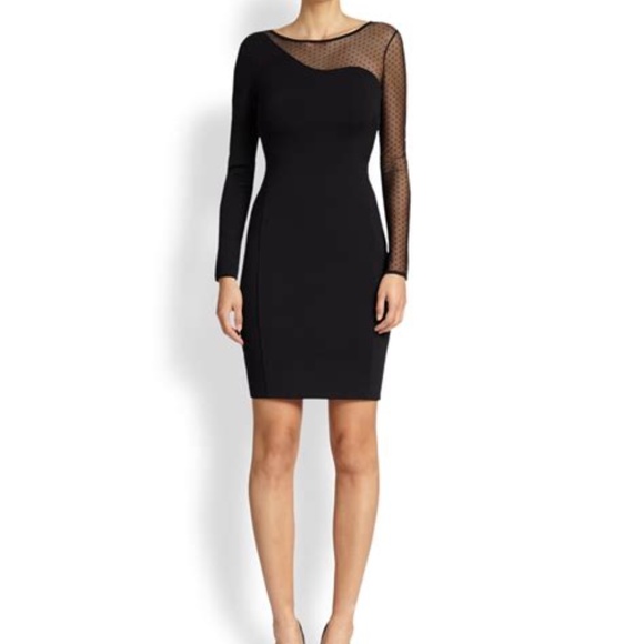 Halston Heritage black stretchy sheath dress - Picture 6 of 16